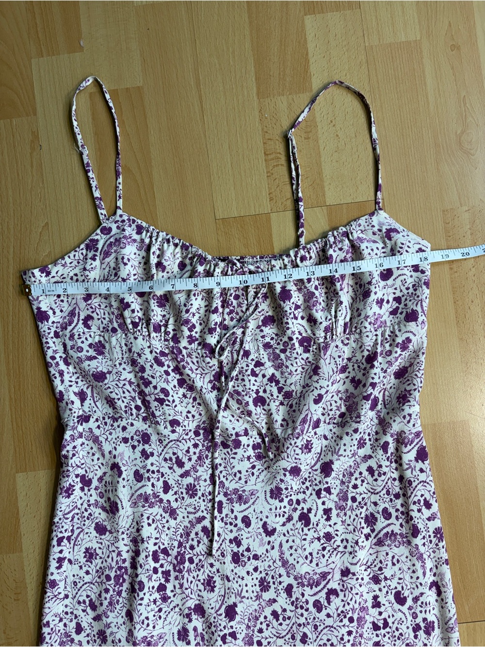 Réalisation Par The Alba Silk Babydoll Slip Dress in Mystic Purple & White XXL - Picture 14 of 16
